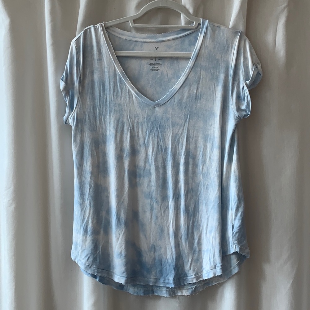 American Eagle Blue & White Tee